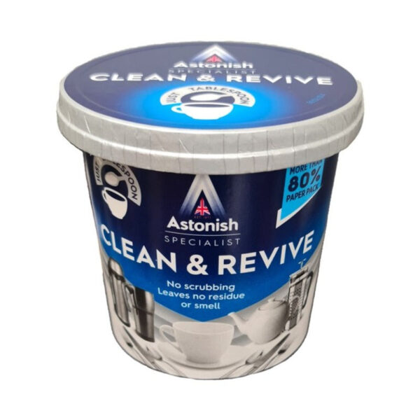 Astonish Specialist Clean & Revive Cup Cleaner is a product designed to clean and restore cups, mugs, and other drinkware. The 350g container offers a specialized formula that...