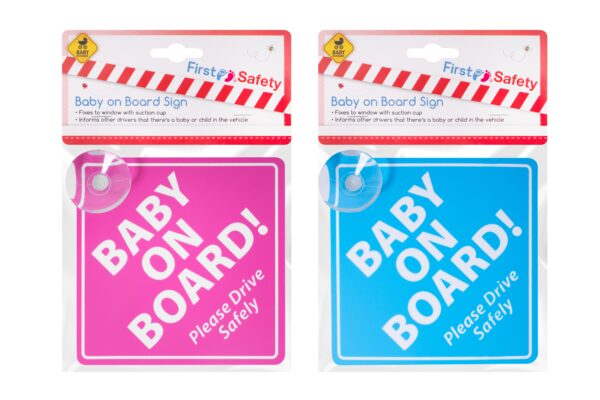 Baby on Board Safety Sign - First Steps, Single Piece