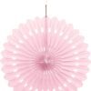 Baby Pink Tissue Paper Fan Decoration - 40cm, Unique Party