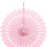 Baby Pink Tissue Paper Fan Decoration - 40cm, Unique Party