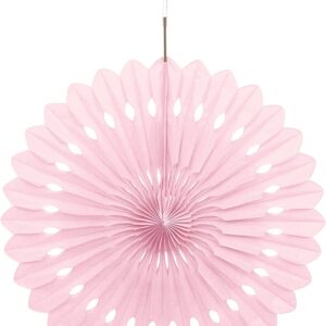 Baby Pink Tissue Paper Fan Decoration - 40cm, Unique Party