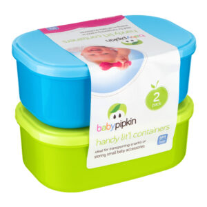 BABY PIPKIN SET OF 2 CONVENIENT SMALL FOOD CONTAINERS 450ML