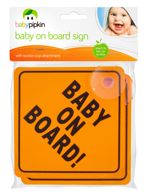 BABYPIPKIN Baby on Board Car Sign, Pack of 2