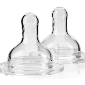 BabyPipkin Silicone Nipples (Wide Neck Bottles) Pack of 2