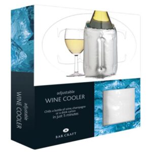 BAR CRAFT SILVER WINE COOLER WITH WRAP-AROUND DESIGN