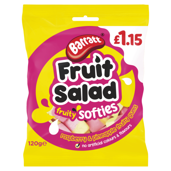 Barratt Fruity Softies Fruit Salad 120g - Priced at £1.15