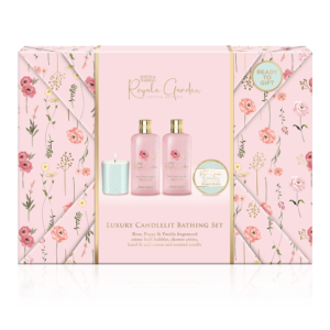 Baylis & Harding Royale Garden Candle Gift Set - Wrapped Rose, Poppy & Vanilla