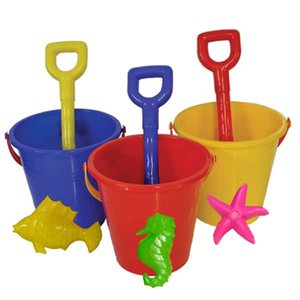 Beach Kit - 15cm Circular Bucket with 25cm Shovel & Extras