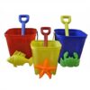 Beach Play Set - 15cm Castle Bucket with 26cm Shovel & Accessories