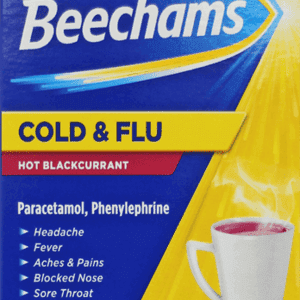 Beechams Hot Blackcurrant Cold & Flu Relief, Pack of 5