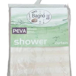 BEGNO Multi-Color PEVA Polyester Shower Curtain, 180cm x 180cm