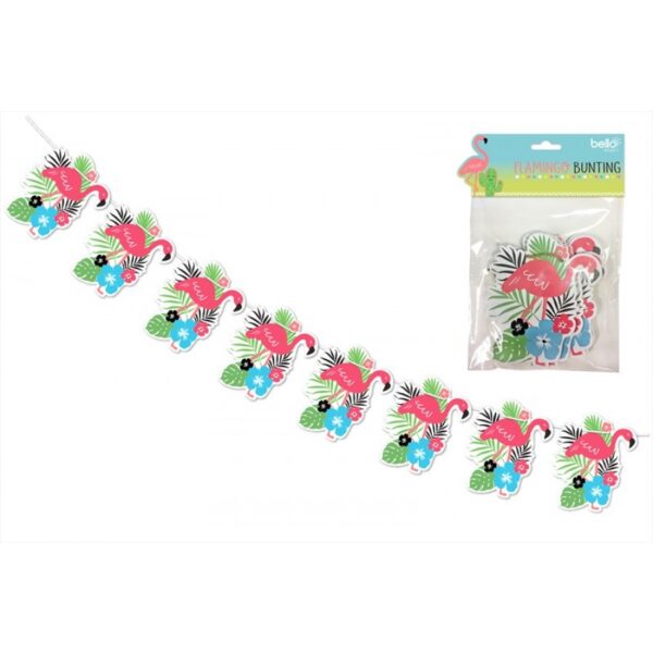 BELLO 2.3M FUNKY FLAMINGO PARTY PAPER BUNTING