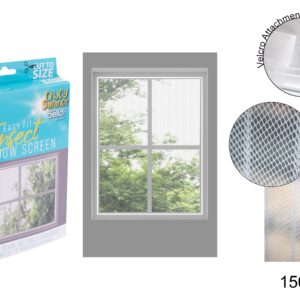 BELLO Insect Window Screen, Easy Fit, 150cm x 130cm