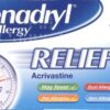 Benadryl Allergy Relief Acrivastine, Pack of 12 Capsules