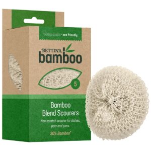 Bettina Bamboo Blend Scrubbers, Pack of 5