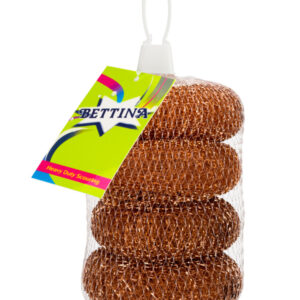 Bettina Copper Steel Scrubbers, Pack of 3