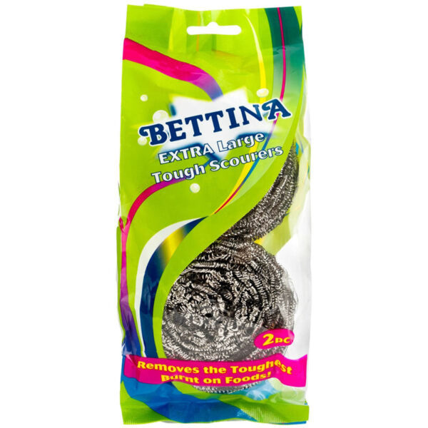 Bettina Extra Large Tough Scourers typically come in a 2-pack and are designed for heavy-duty cleaning tasks. These scourers are perfect for scrubbing away tough, baked-on food...