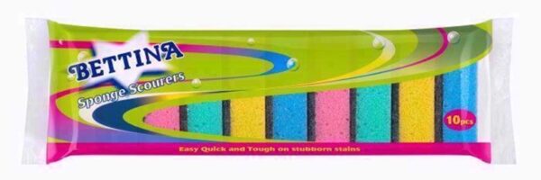BETTINA PACK OF 10 SPONGE SCOURERS