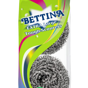 BETTINA Ultra-Durable Stainless Steel Spiral Scourer, Pack of 2