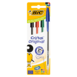 Bic Cristal Assorted Ballpoint Pens, Pack of 4