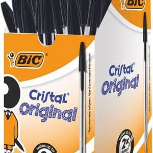 Bic Cristal Medium Black Ballpoint Pen