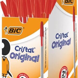 Bic Cristal Medium Red Ballpoint Pen