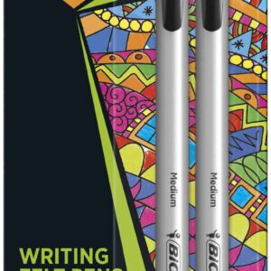 Bic Intensity Black Felt Pens, Pack of 2