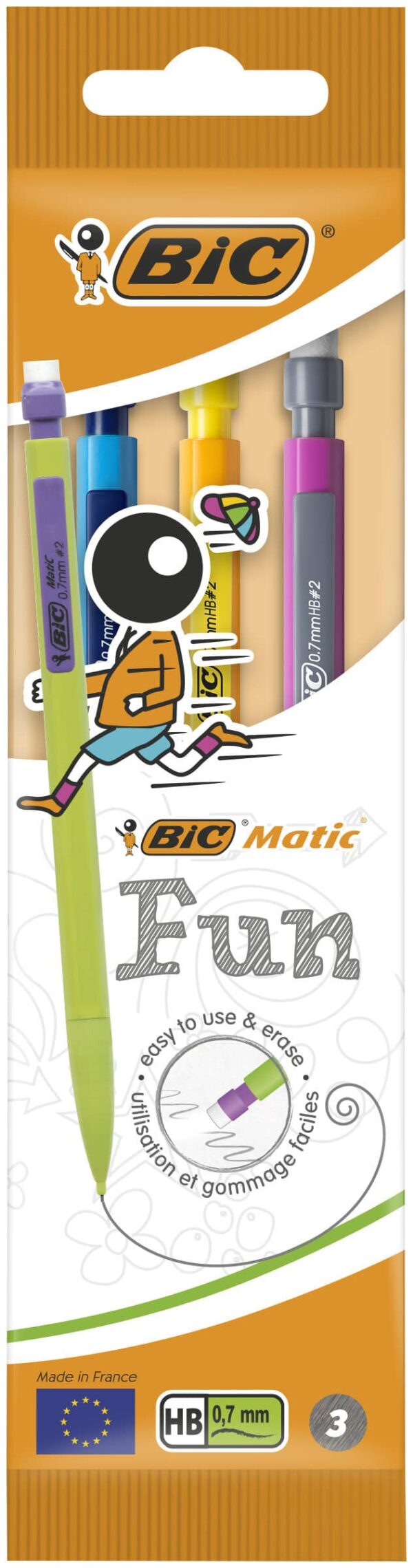 Bic Matic Fun Mechanical Pencils, Pack of 3