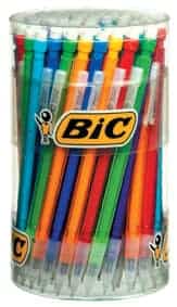 Bic Tub of Automatic Pencils in Various Colors