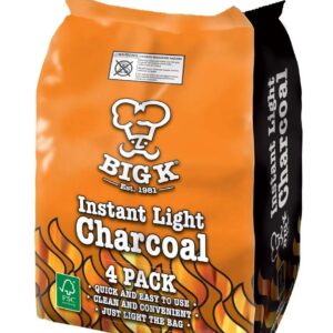 Big K Instant Light Charcoal 4-Pack (1kg each)