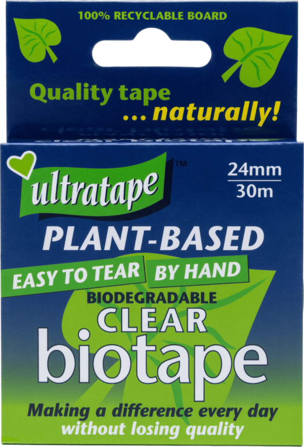 Biodegradable Clear Ultratape Biotape, 24mm x 30m