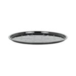 Black 32cm Pizza Tray, 0.6mm Enamel by WHAM