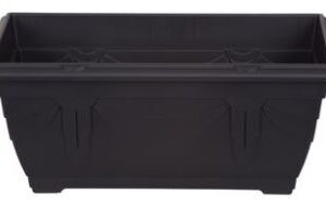 Black 40cm Venetian Window Box/Planter by Whitefurze