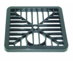 Black 6-Inch Square Gully Grid