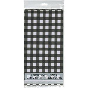 Black Checkered Table Cover 54 x 108