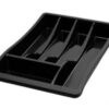 Black Cutlery Tray by Whitefurze