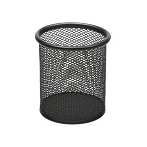 Black Metal Mesh Pen and Pencil Holder