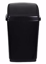 Black Swing-Top Bin 10L by Whitefurze