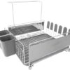 Blackmoor Grey Stainless Steel Dish Drying Rack, 45cm x 30cm x 30cm