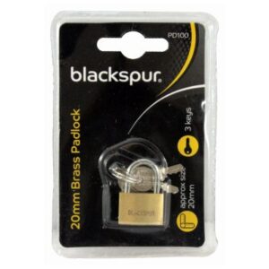 BLACKSPUR 20MM BRASS PADLOCK