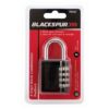 BLACKSPUR Black Padlock with 4-Digit Combination