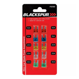 Blackspur Mini Car Fuse Set, 10-Pack