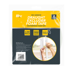 Bloc Foam Tape Draught Excluder 2-Pack