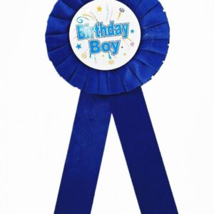 Blue Birthday Boy Badge Rosette