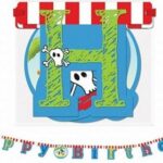 BLUE PIRATE BIRTHDAY BANNER