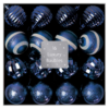 Blue Shatterproof Xmas Baubles, 16-Pack