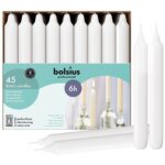 BOLSIUS PROFESSIONAL BISTRO WHITE CANDLES 6-HOUR, PACK OF 45