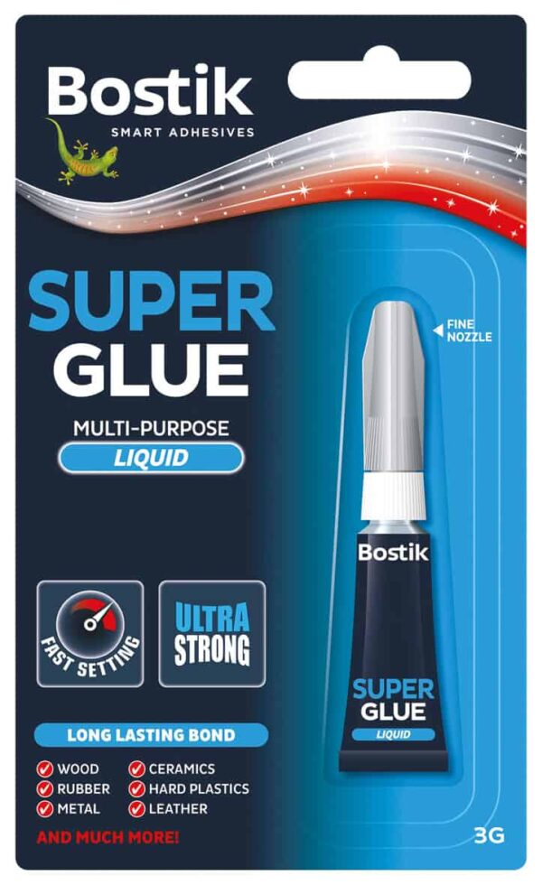 Bostik Superglue Liquid 3g Hang Pack