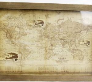 Box Frame with Vintage Map