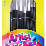 Boxed Set of 12 Natural Bristle Artist Brushes